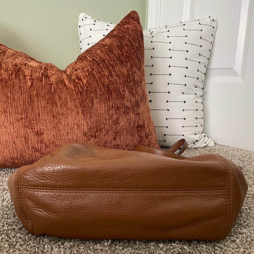 Michael Kors Brown Leather Tote with Gold Hardware - Picture 3 of 5